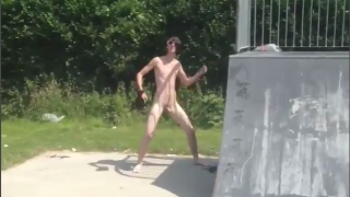 Teen boys Skating Naked and showing off