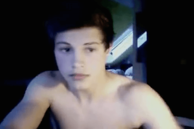 Cute athletic teen boy jerking off on Omegle webcam