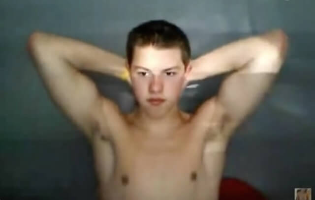 Straight teen boy masturbating on Skype