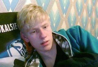 Blond cutie strokes his cock on webcam