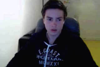 Cute German teen has a wank on webcam