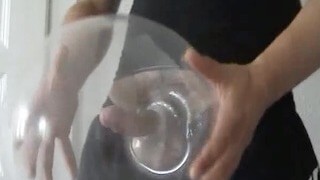 Teen guy cums inside a balloon