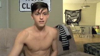 Cute American boy performing naked on webcam for money