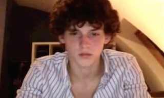 Cute curly haired Belgian twink wanks and cums
