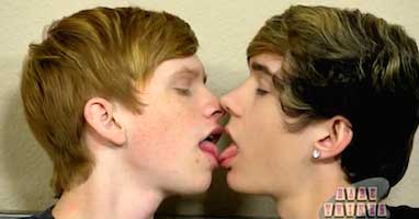 Ginger twink fucking teen boy bare and cumming inside him