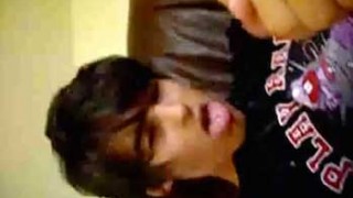 Cute twink cums in his mouth in short video