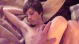 Smooth twink fucked bareback by daddy