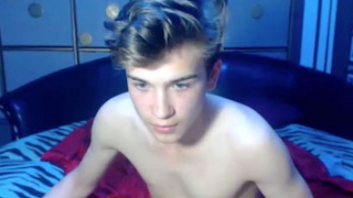 Blue eyes Romanian boy naked on webcam