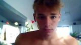Cute cam boy with blue eyes jerking on webcam